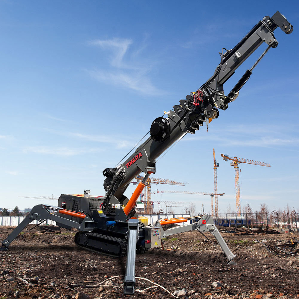 Compact Crawler Boom Lift - Maßgeschneiderter kompakter Mini-Teleskop-Raupenkran mit hydraulischem Arm,