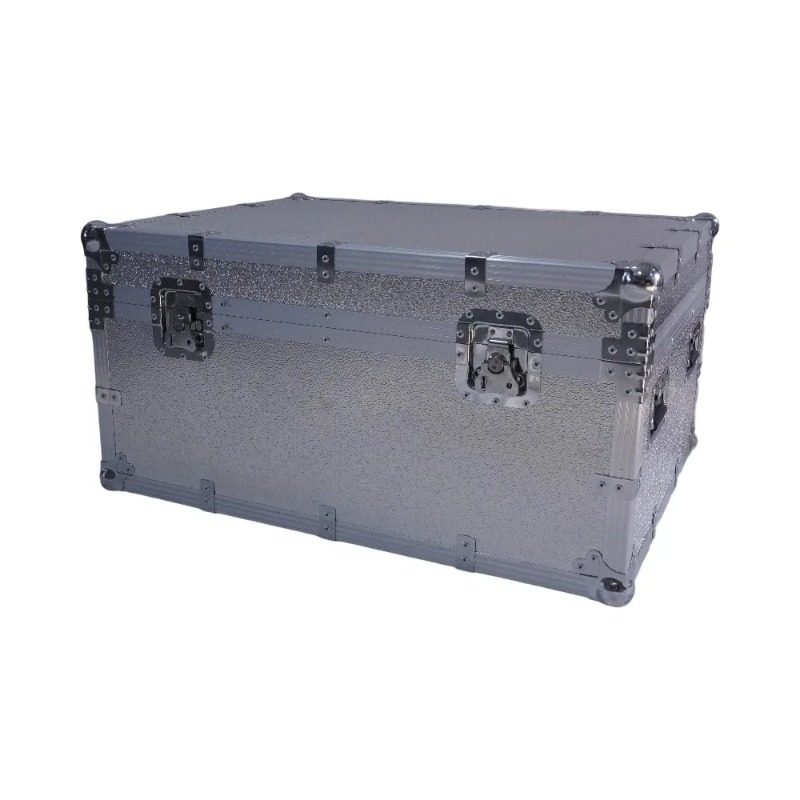 Heavy Equipment Logos - Silberner Flightcase aus Aluminiumlegierung, groß, 605