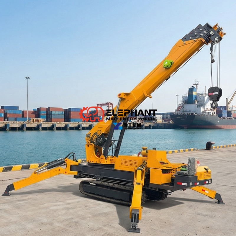 Compact Crawler Boom Lift - ISO-zertifizierter 5-Tonnen- und 12-Tonnen-Mini-Raupenkran, 10m hydraulischer