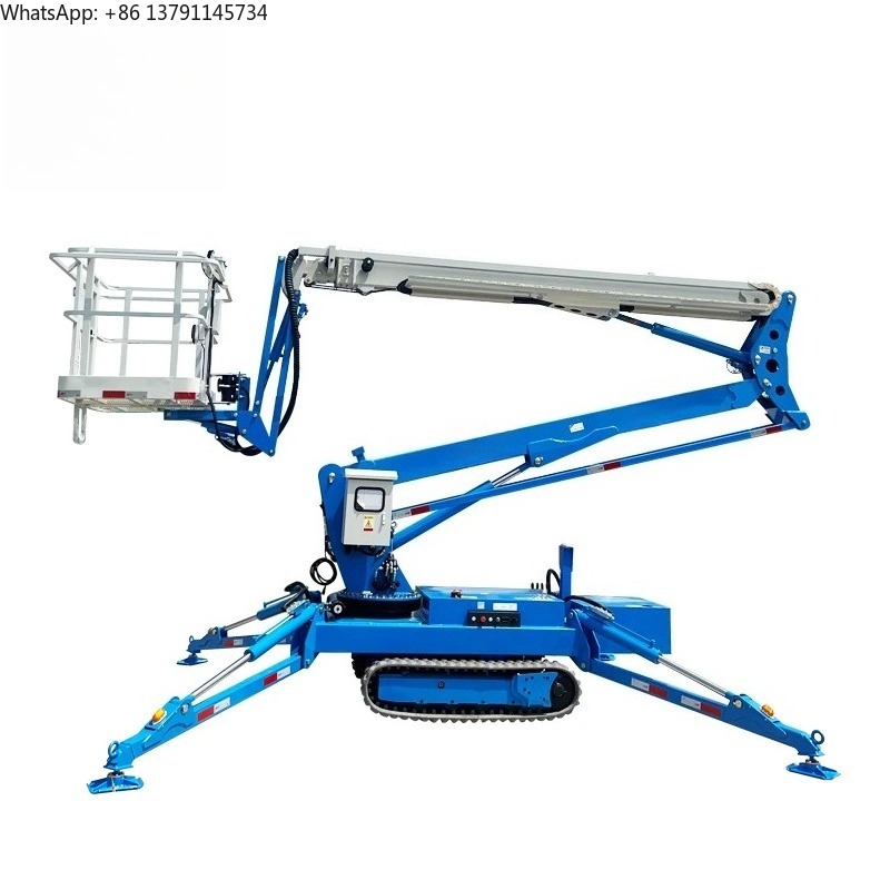 Compact Crawler Boom Lift - Günstige 10~18m Mini-Kompakt-Raupenarbeitsbühne mit Gelenkarm für