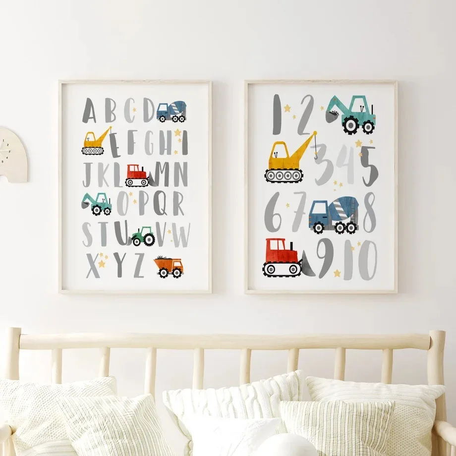 Heavy Equipment Background - Moderne Nordic Stil Leinwand Druck Malerei