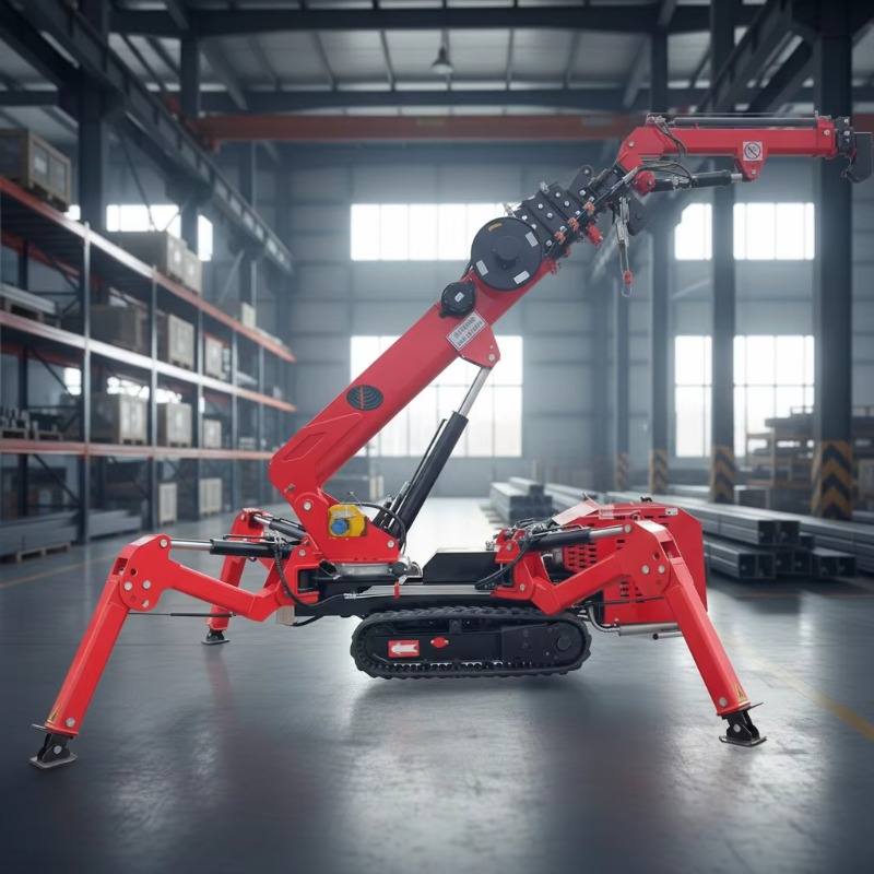 Compact Crawler Boom Lift - 6-Tonnen Hydraulischer Teleskop-Spinnenkran mit 14m Ausleger