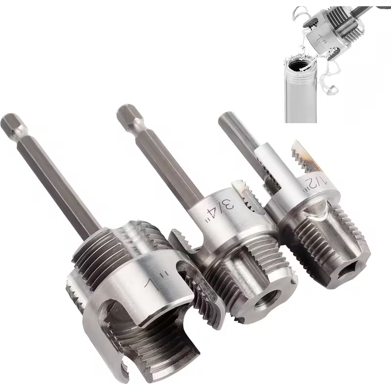 Heavy Equipment Operator - 3-teiliges Hochleistungs-PVC/Kunststoff-Rohrgewindeschneidwerkzeug-Set mit 1/2