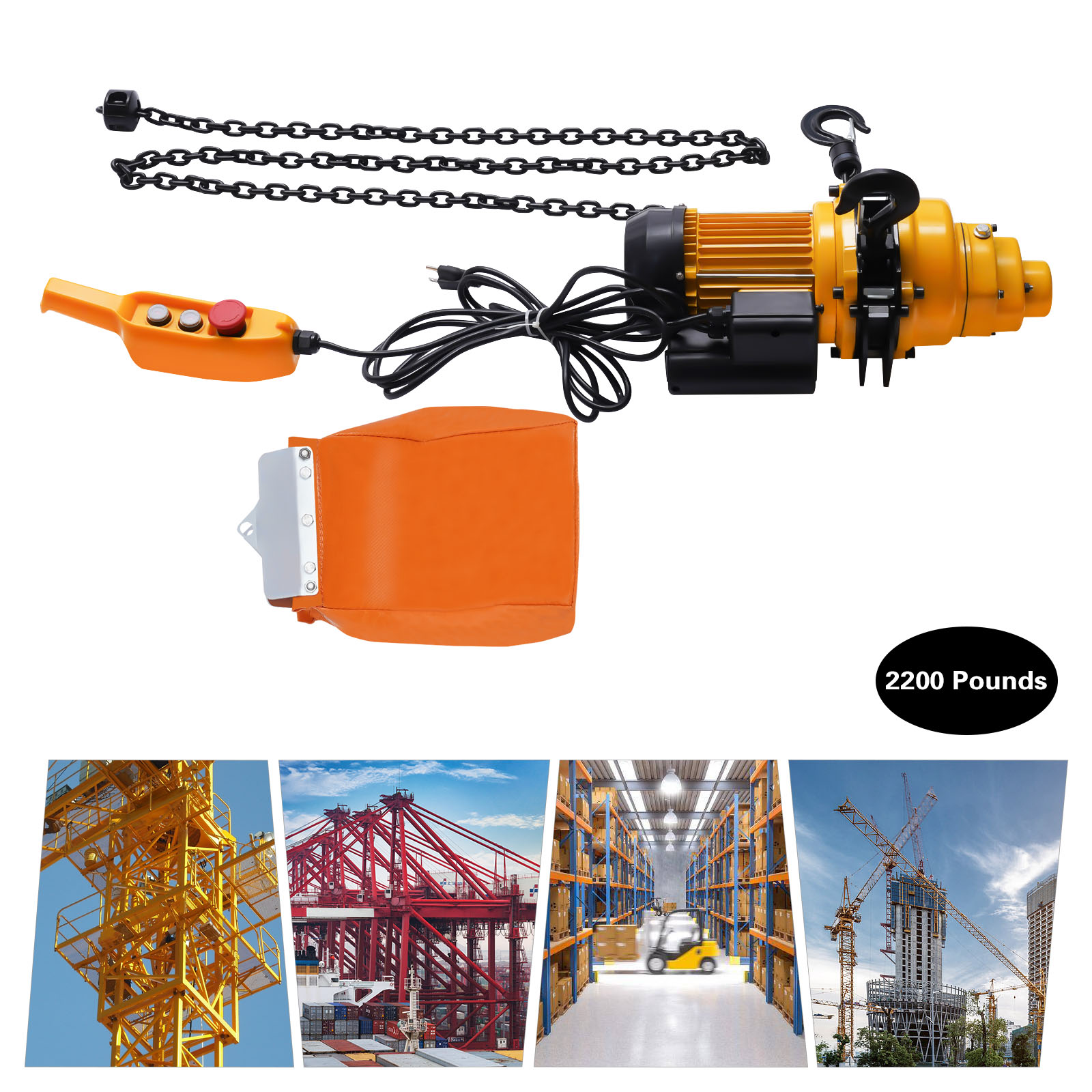 Electric Chain Hoist - 2200lbs 1 Tonne Elektrischer Kettenzug Einphasiger