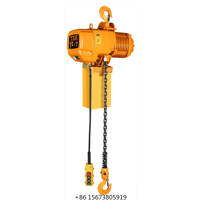 Electric Chain Hoist - Großhandel Chinesischer Hersteller TXK Eingeschwindigkeits-1-Tonnen-Hakenkettenzug Elektrischer