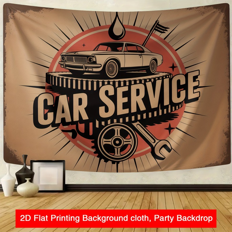 Großes Retro-Autoservice-Banne – Heavy Equipment Service Bewertung und Preis