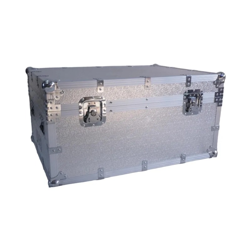 Silberner Flightcase aus Alumi – Heavy Equipment Logos Bewertung und Preis