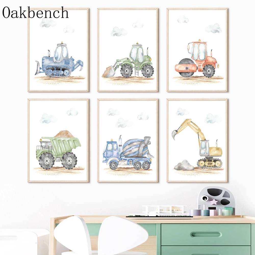 Spielzeugautos Leinwand Poster – Heavy Equipment Background Bewertung und Preis