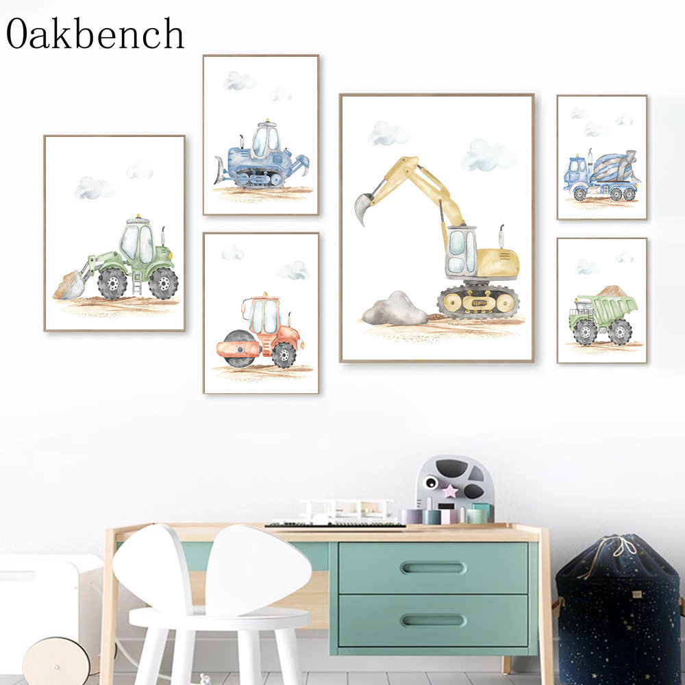 Spielzeugautos Leinwand Poster – Heavy Equipment Background Bewertung und Preis