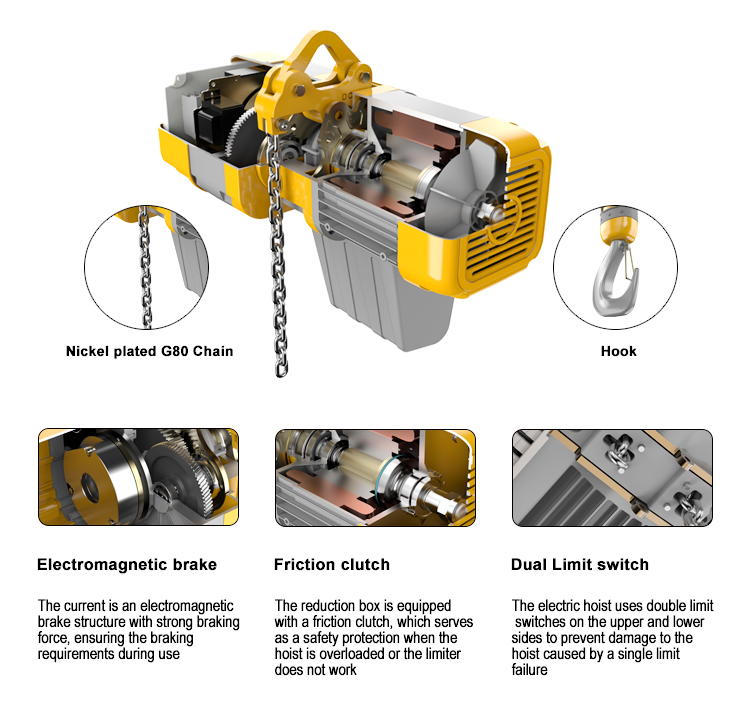 Beliebter, hochwertiger elektr – Electric Chain Hoist Bewertung und Preis