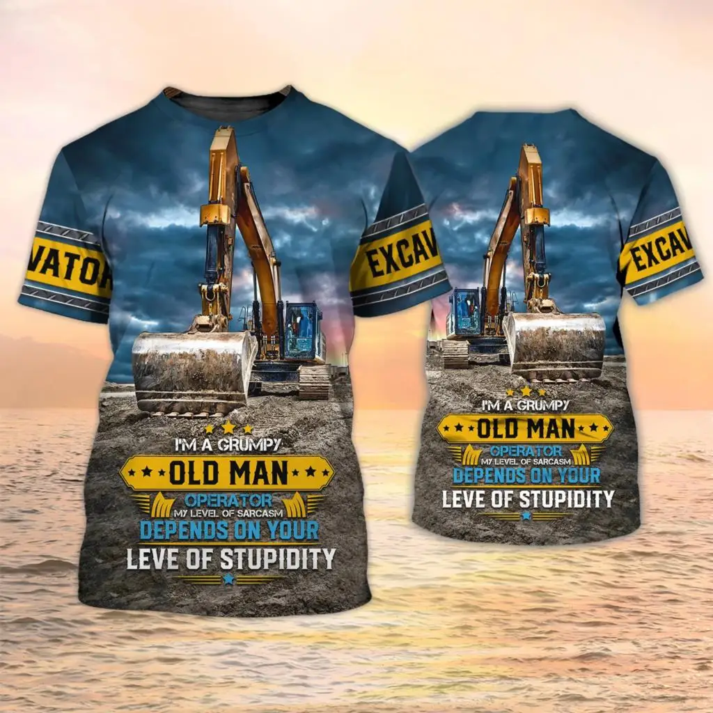 Bagger-T-Shirts, 3D-Druck, für – Heavy Equipment Operator Bewertung und Preis