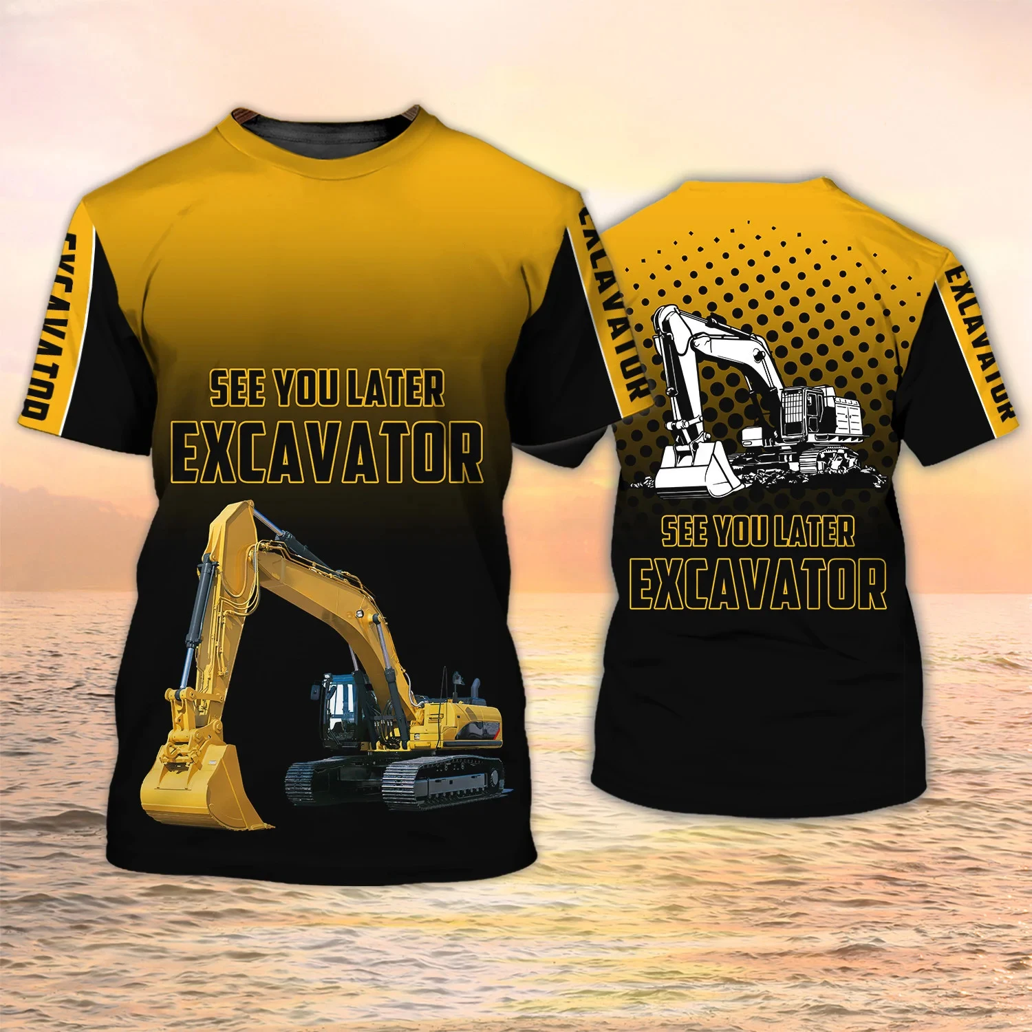 Bagger-T-Shirts, 3D-Druck, für – Heavy Equipment Operator Bewertung und Preis