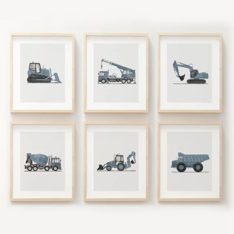 Hellblaue Cartoon Engineering  – Heavy Equipment Background Bewertung und Preis