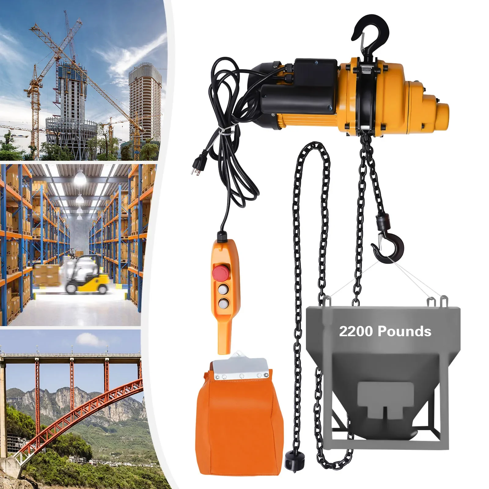 2200lbs 1 Tonne Elektrischer K – Electric Chain Hoist Bewertung und Preis