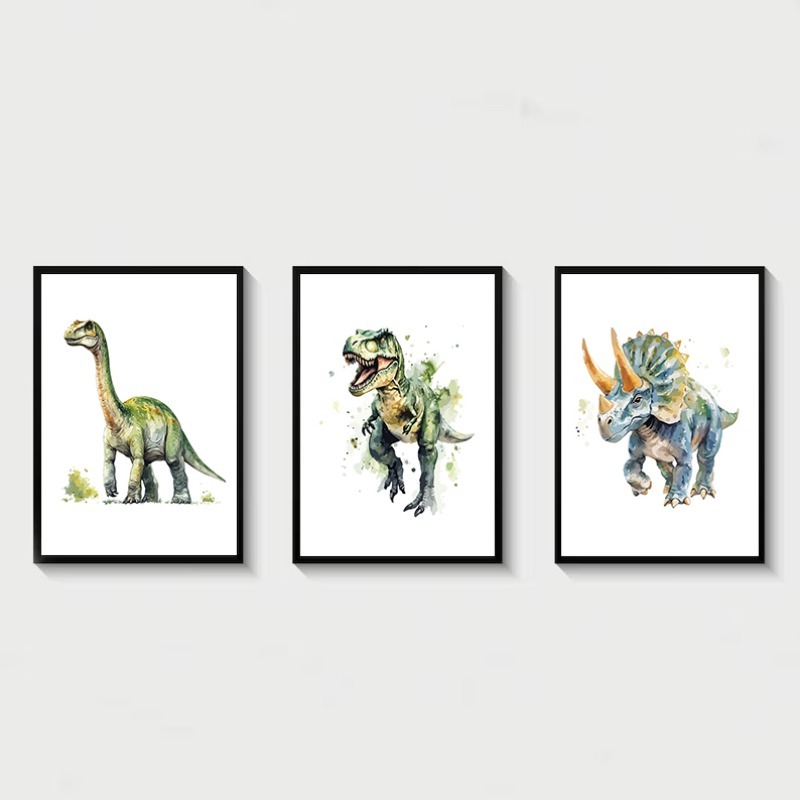 Aquarell Dinosaurier Kindergar – Heavy Equipment Background Bewertung und Preis