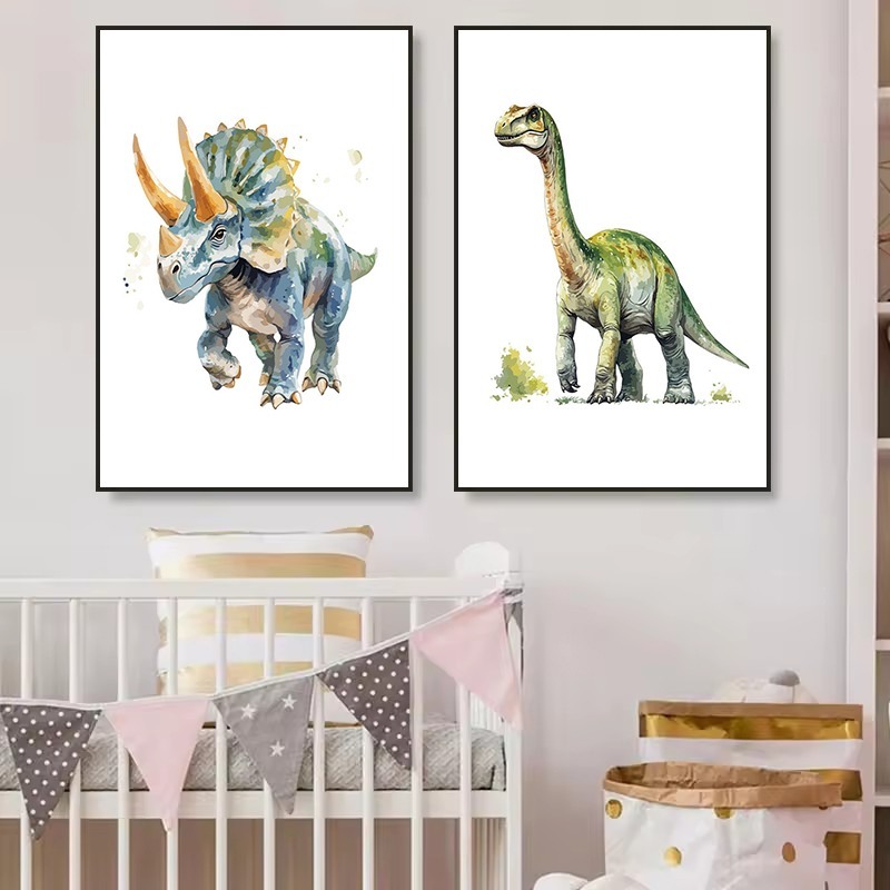 Aquarell Dinosaurier Kindergar – Heavy Equipment Background Bewertung und Preis